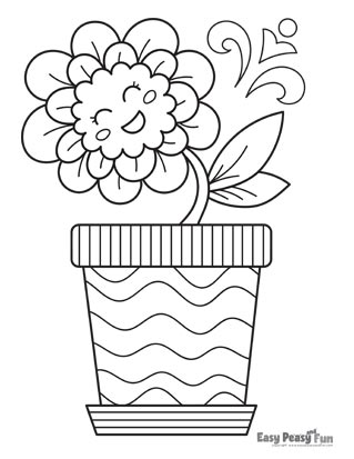 Flower coloring pages