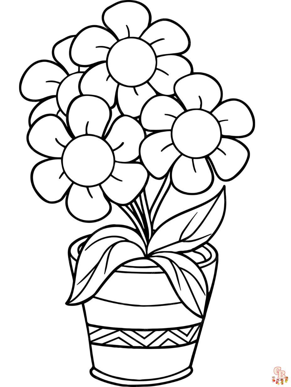 Enjoy free printable flowers coloring pages with