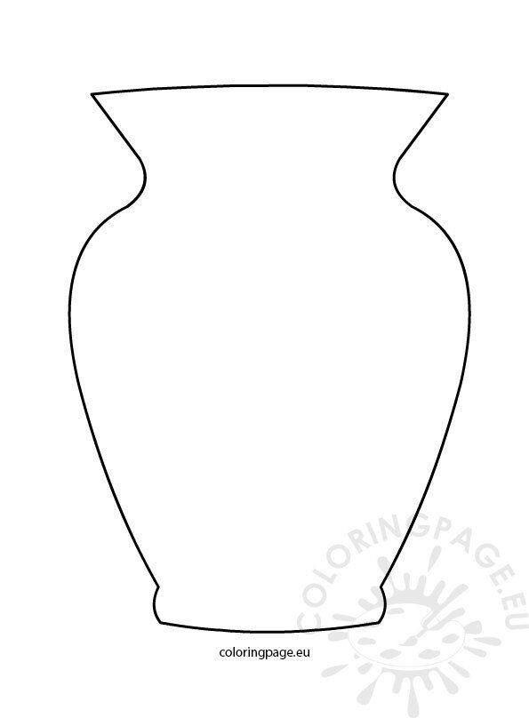 Flower pot coloring page