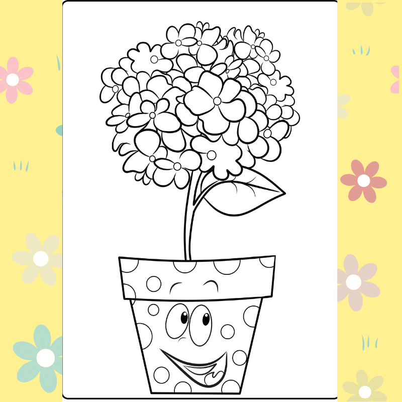 Flower coloring pages