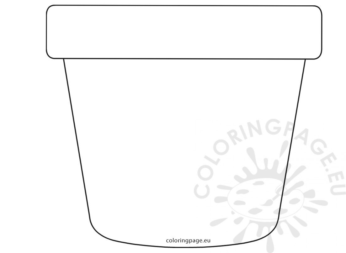 Flower pot card template printable