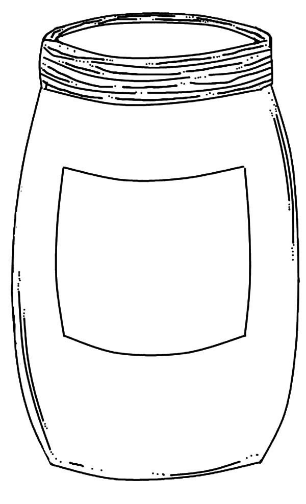 Empty jar coloring pages bulk color