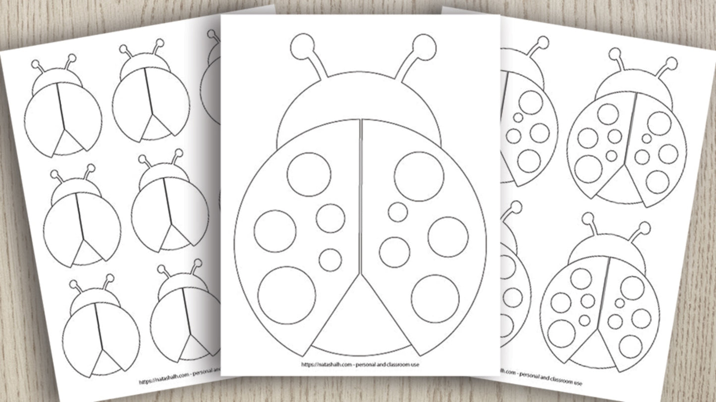 Ladybug template printables â the artisan life