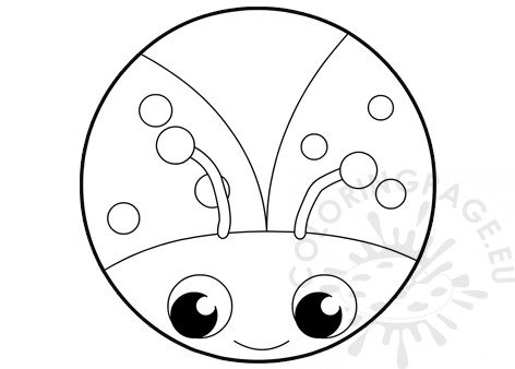 Ladybug outline free printable coloring page