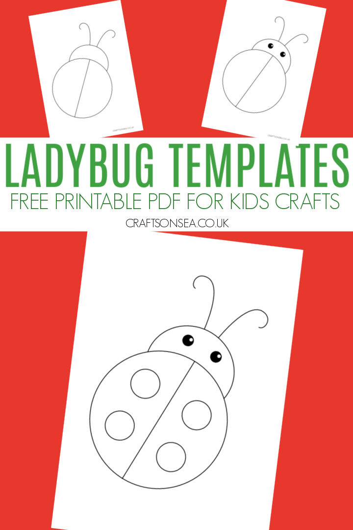 Ladybug template free printable