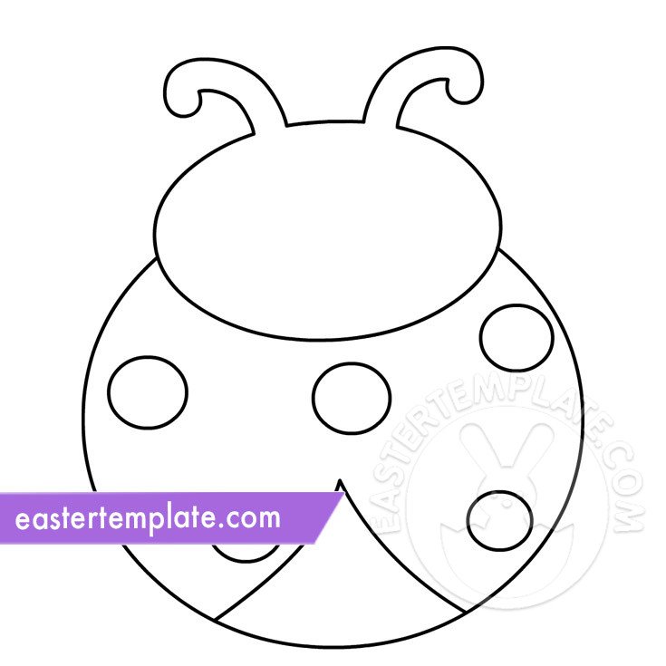 Ladybug outline coloring page