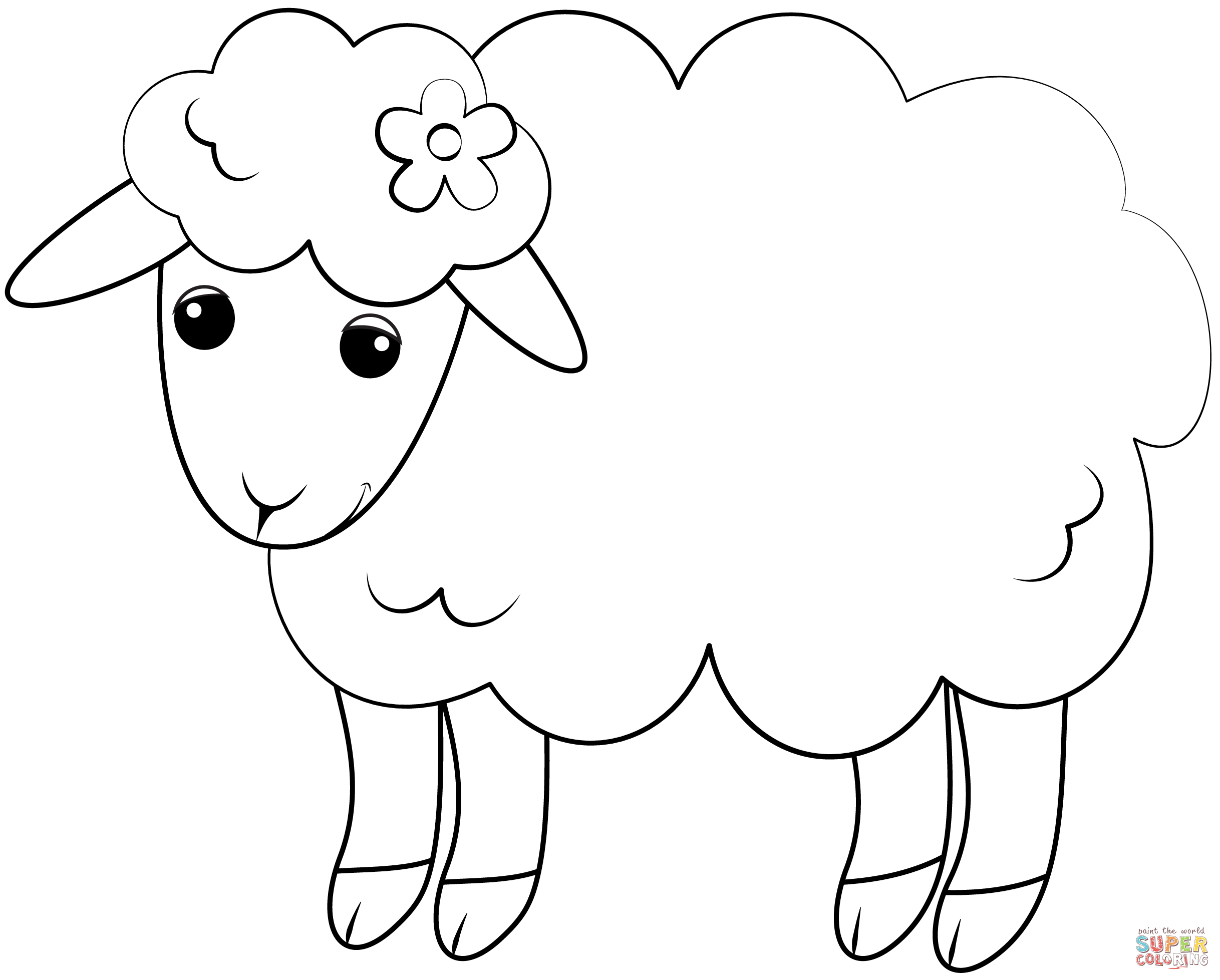 Lamb coloring page free printable coloring pages