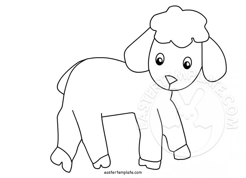 Lamb coloring page