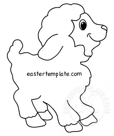 Baby lamb easter coloring sheet