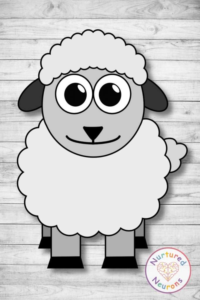 Make a simple sheep with this build a sheep craft