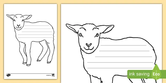 Lamb writing frame template teacher made