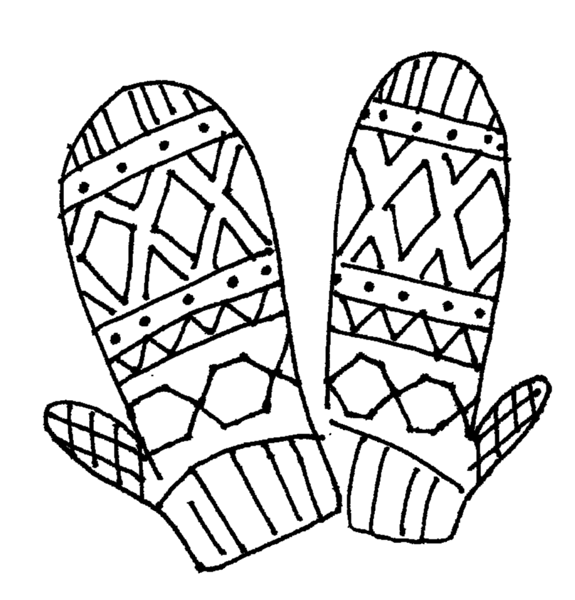 Mittens coloring pages