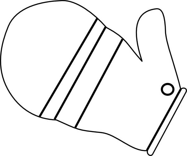 Mitten coloring page for kids