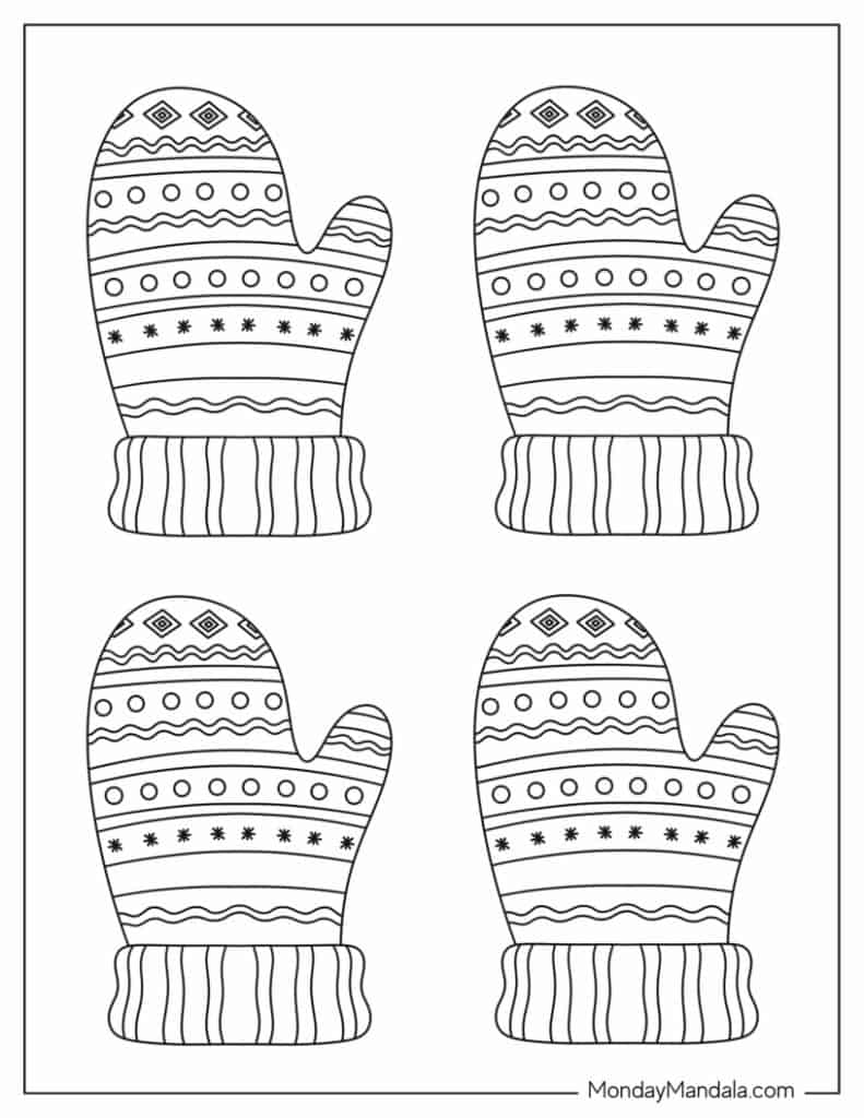 Mitten templates free pdf printables