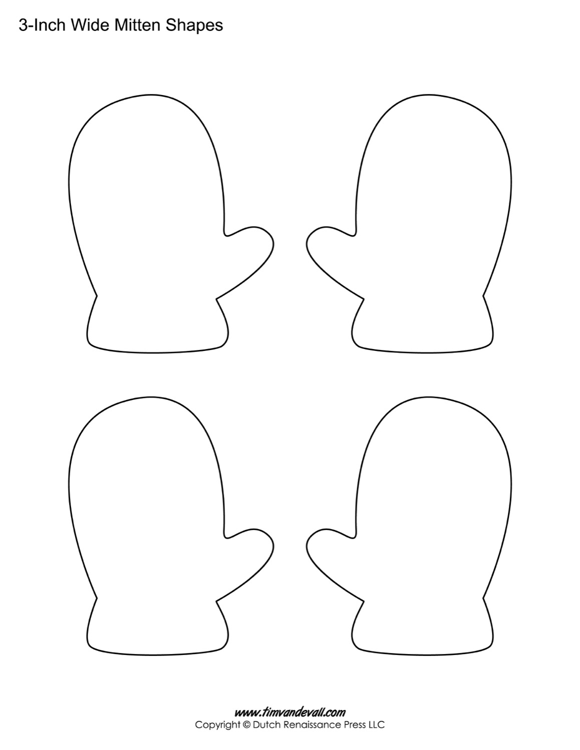 Mitten templates â tims printables