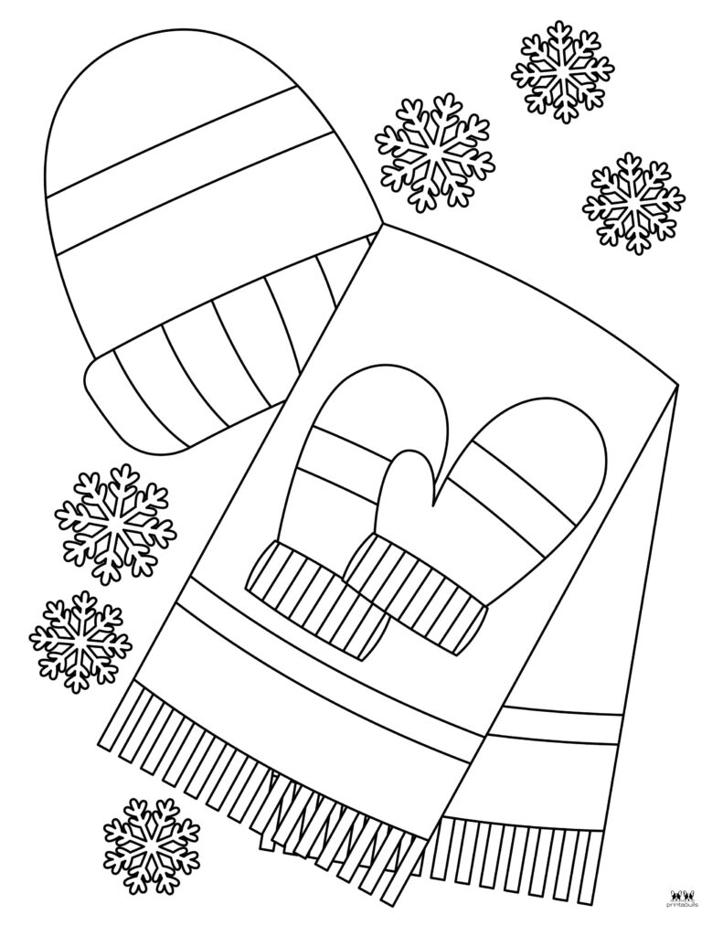 Mitten coloring pages templates