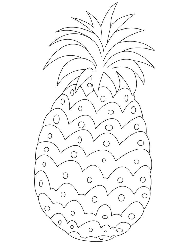 Pineapple coloring pages printable fruit coloring pages coloring pages pumpkin coloring pages