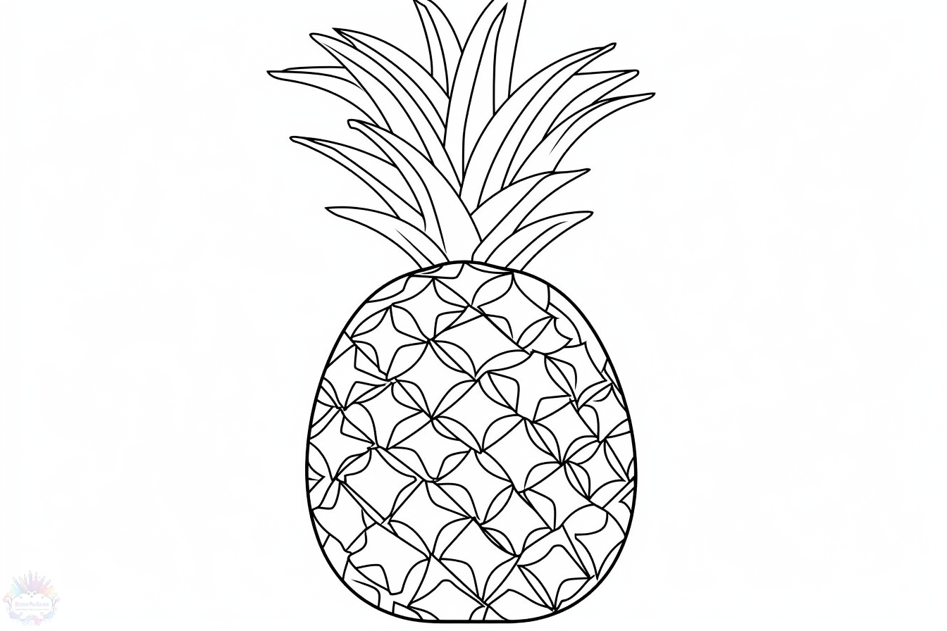 Pineapple coloring pages