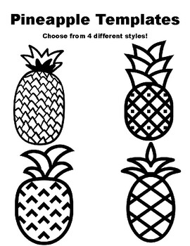 Pineapple template pineapple poster pineapple bulletin board pineapple coloring