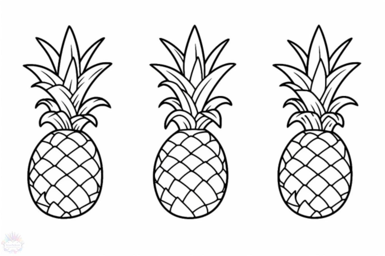 Pineapple coloring pages