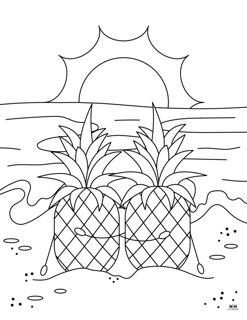 Pineapple coloring pages