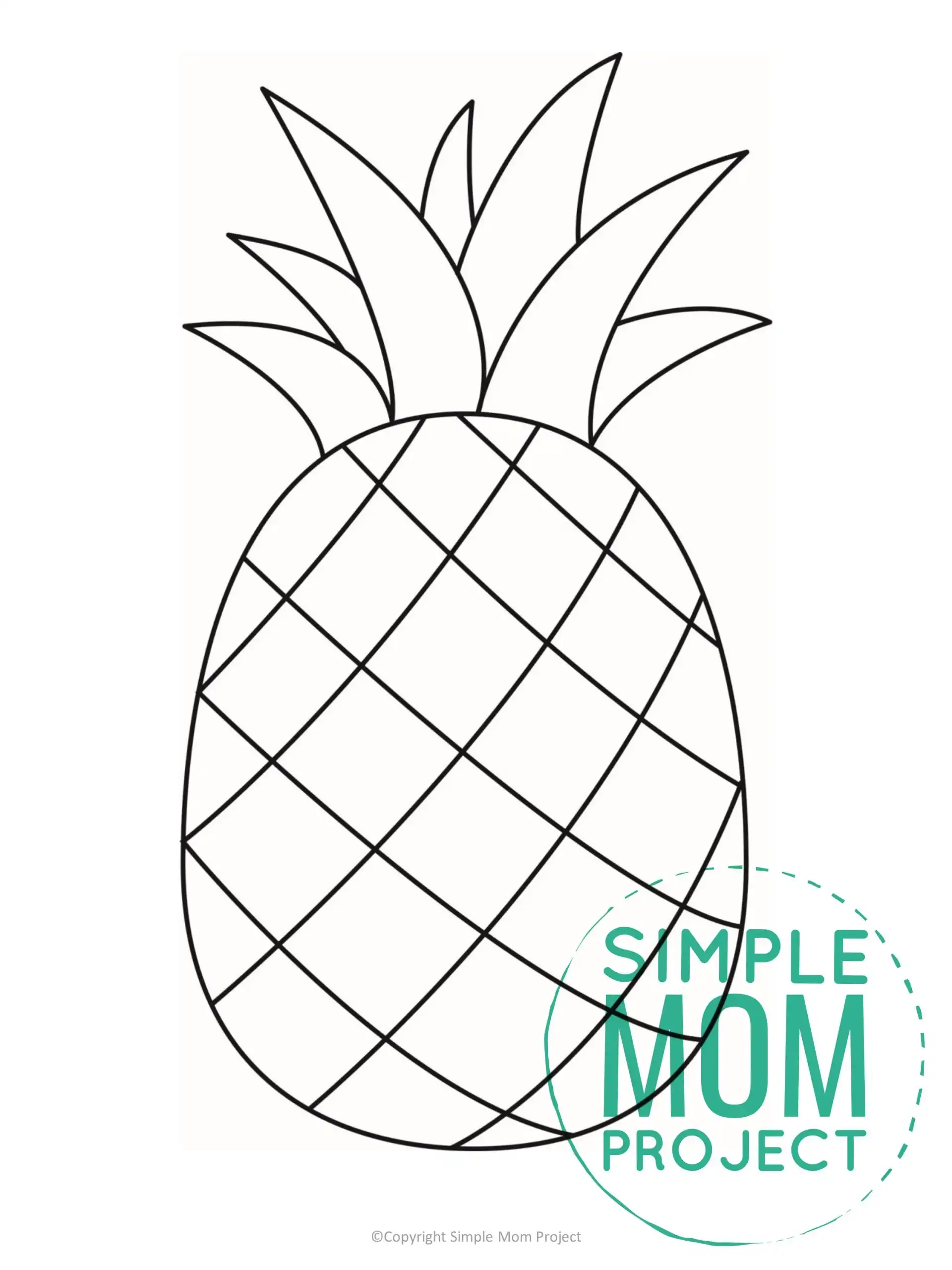 Free printable pineapple template â simple mom project