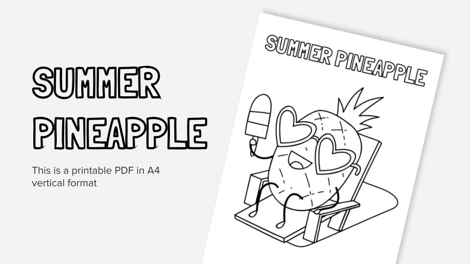 Fruity and fun printable coloring activities in a pdf format