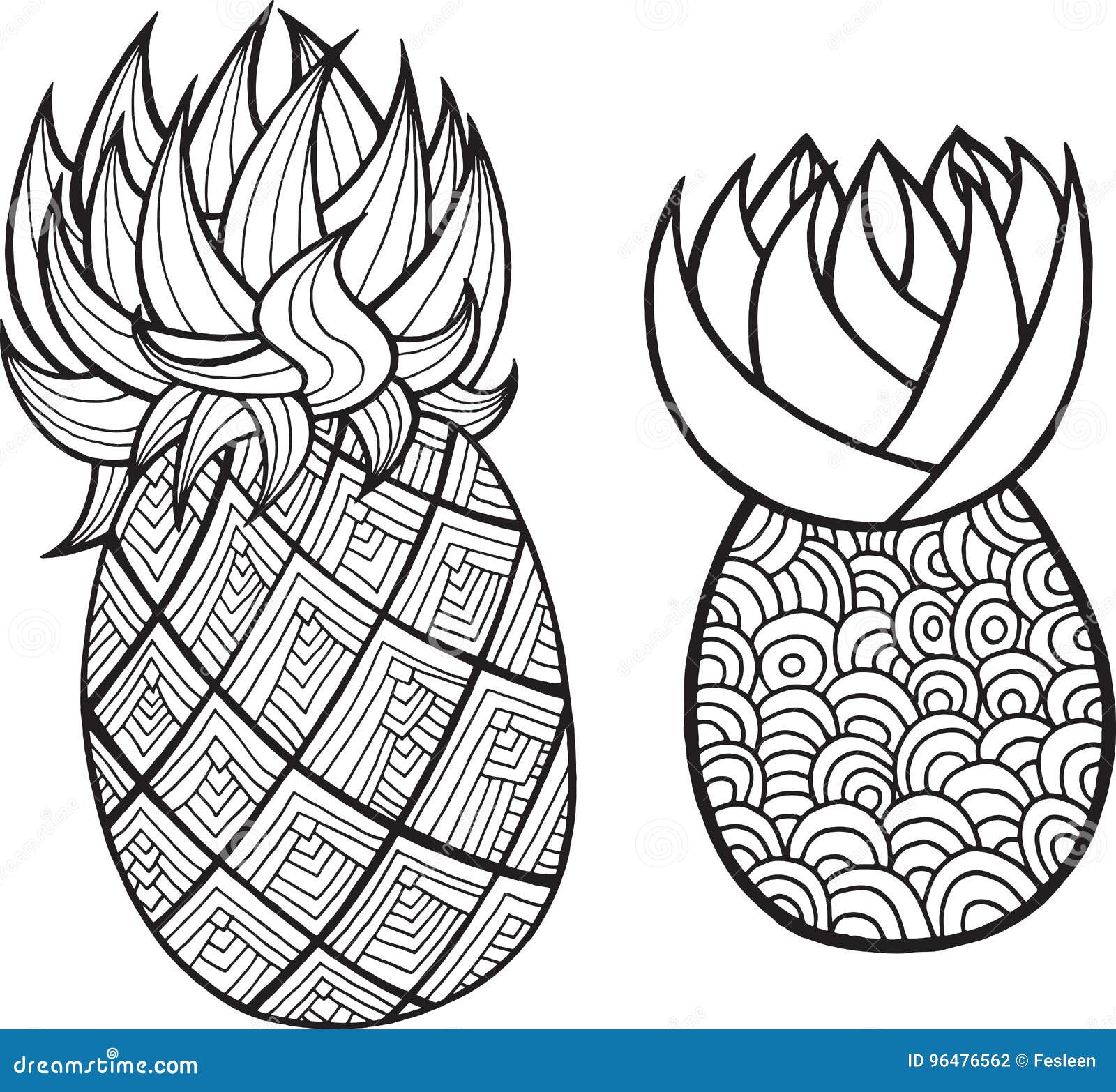 Pineapple coloring page stock illustrations â pineapple coloring page stock illustrations vectors clipart