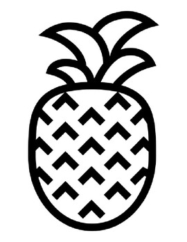 Pineapple template pineapple poster pineapple bulletin board pineapple coloring