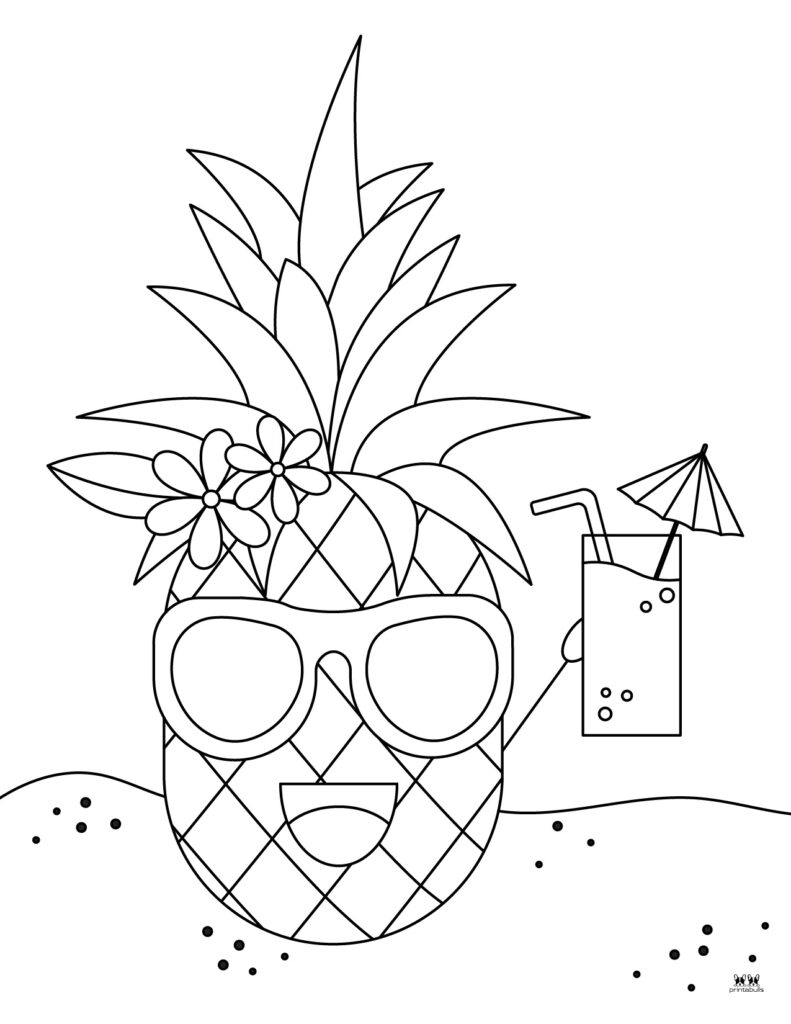 Pineapple coloring pages