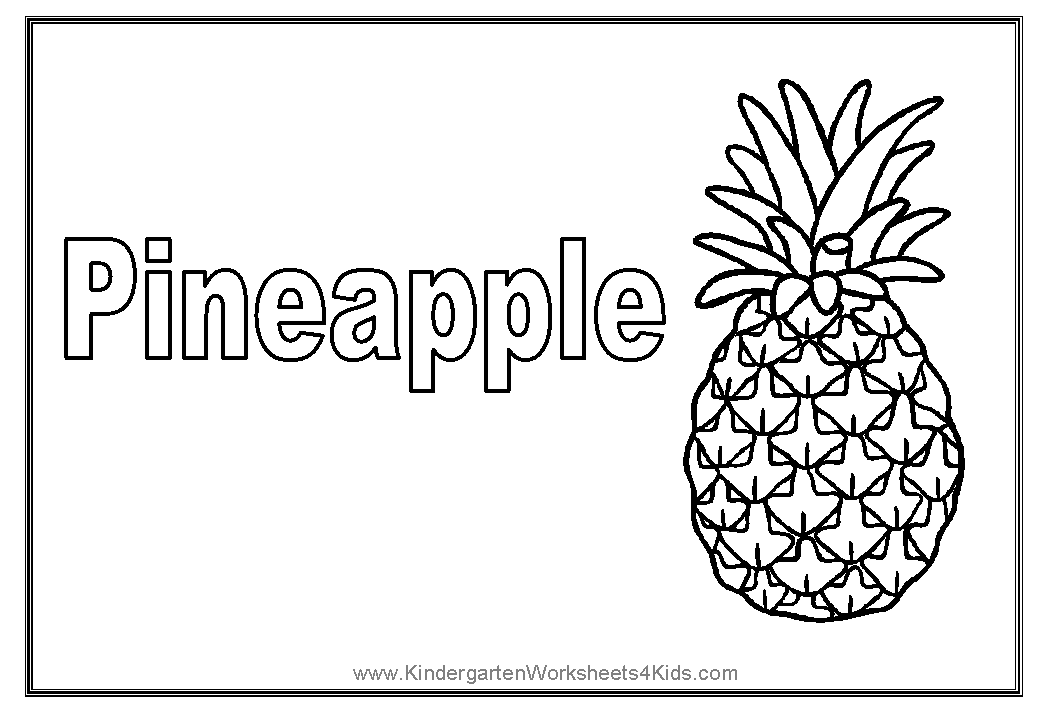 Fruit coloring pages