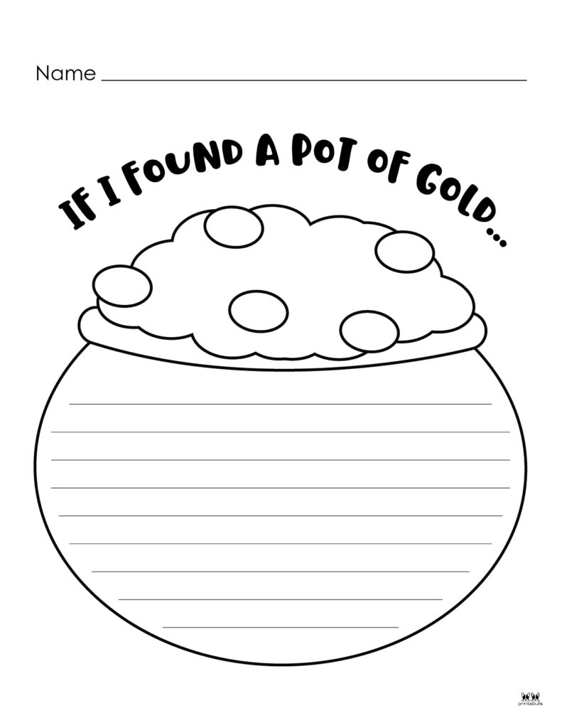 Pot of gold templates coloring pages