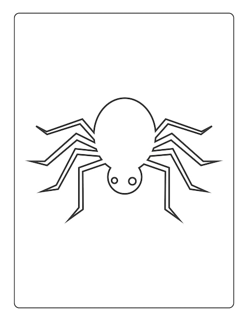 Page spider coloring book images