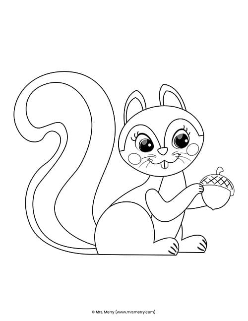 Make a squirrel craft squirrel template printable mrs merry