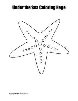 Starfish coloring page trio by lesson machine tpt