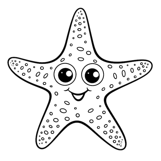 Premium vector starfish coloring pages vector animals