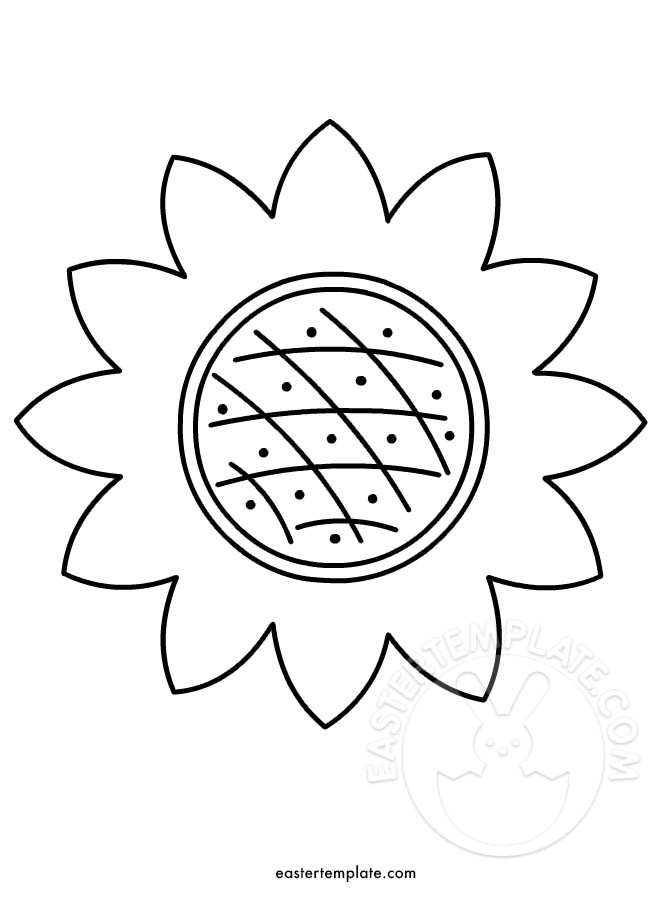 Sunflower coloring page