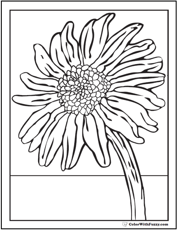 Sunflower coloring page pdf printables