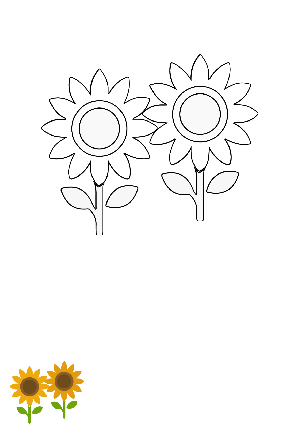 Free flower coloring page s examples