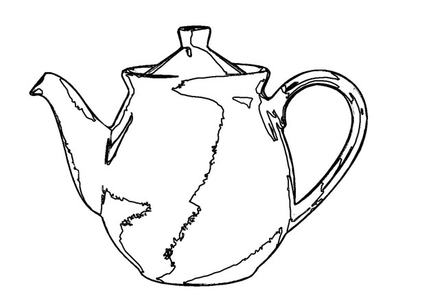 Teapot outlines free stock photo