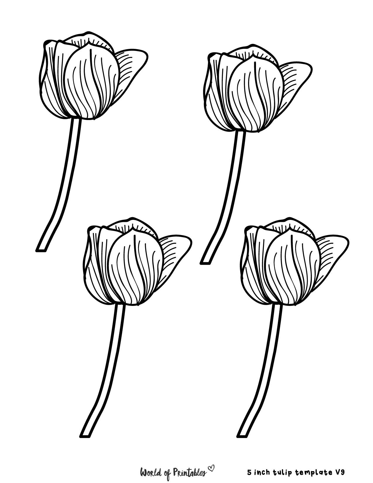 Tulip template best printables to choose from