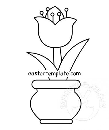 Tulip vase coloring page