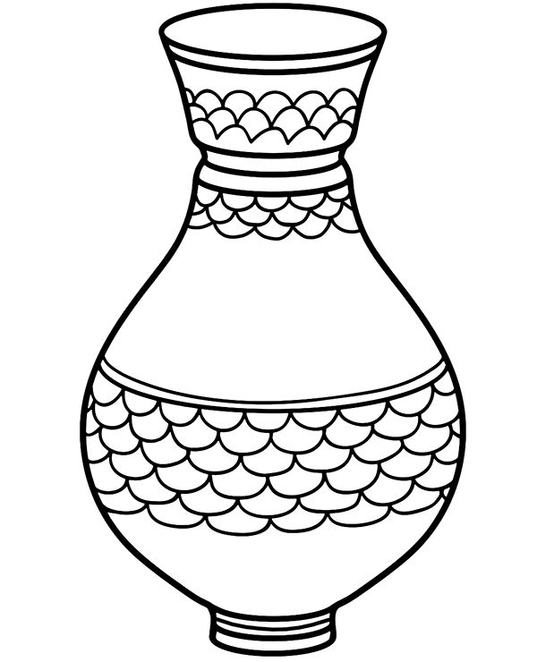 Simple vase coloring sheet anneler gãnã fikirleri sanat dersleri gãrsel sanatlar