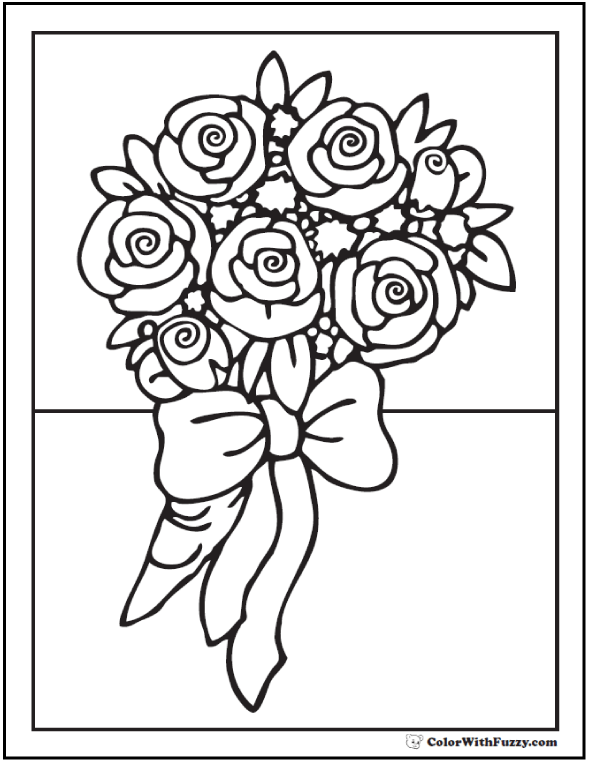 Rose coloring pages â free digital coloring pages for kids