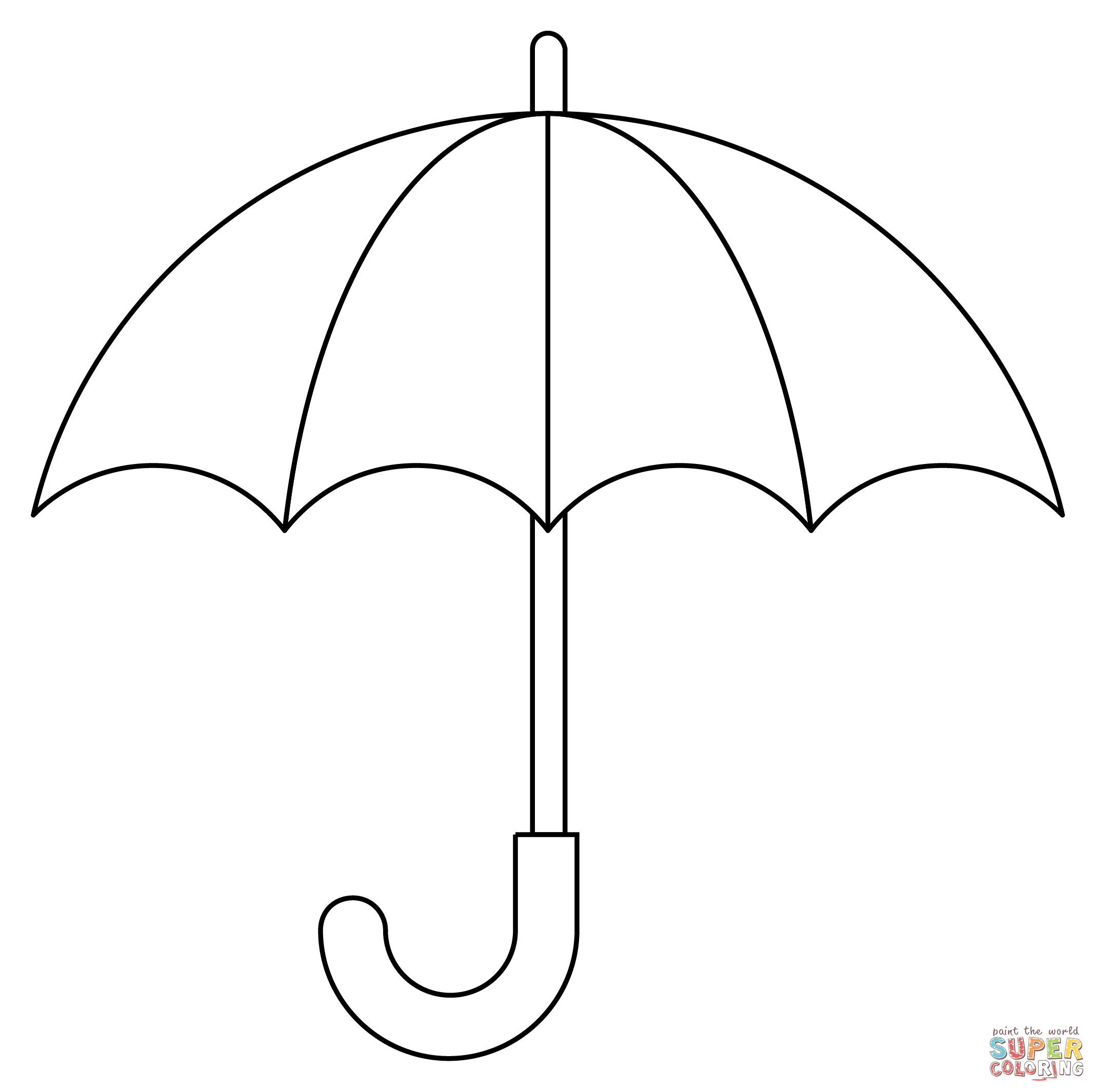 Umbrella coloring page free printable coloring pages