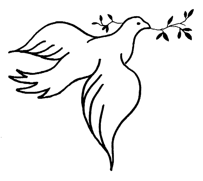 Dove coloring page