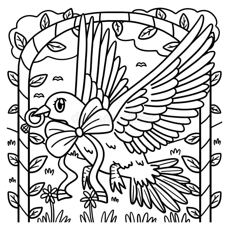 Dove coloring page stock illustrations â dove coloring page stock illustrations vectors clipart