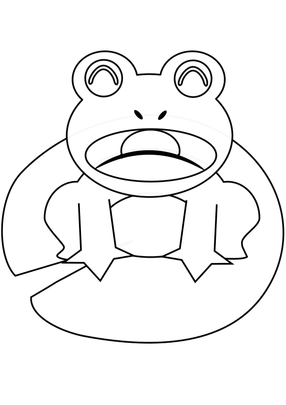 Frog drawing for coloring page free printable nurieworld