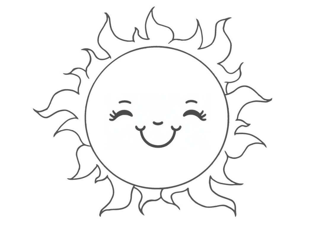 Sun coloring page