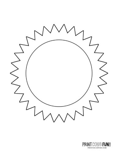 Fun sun coloring pages at